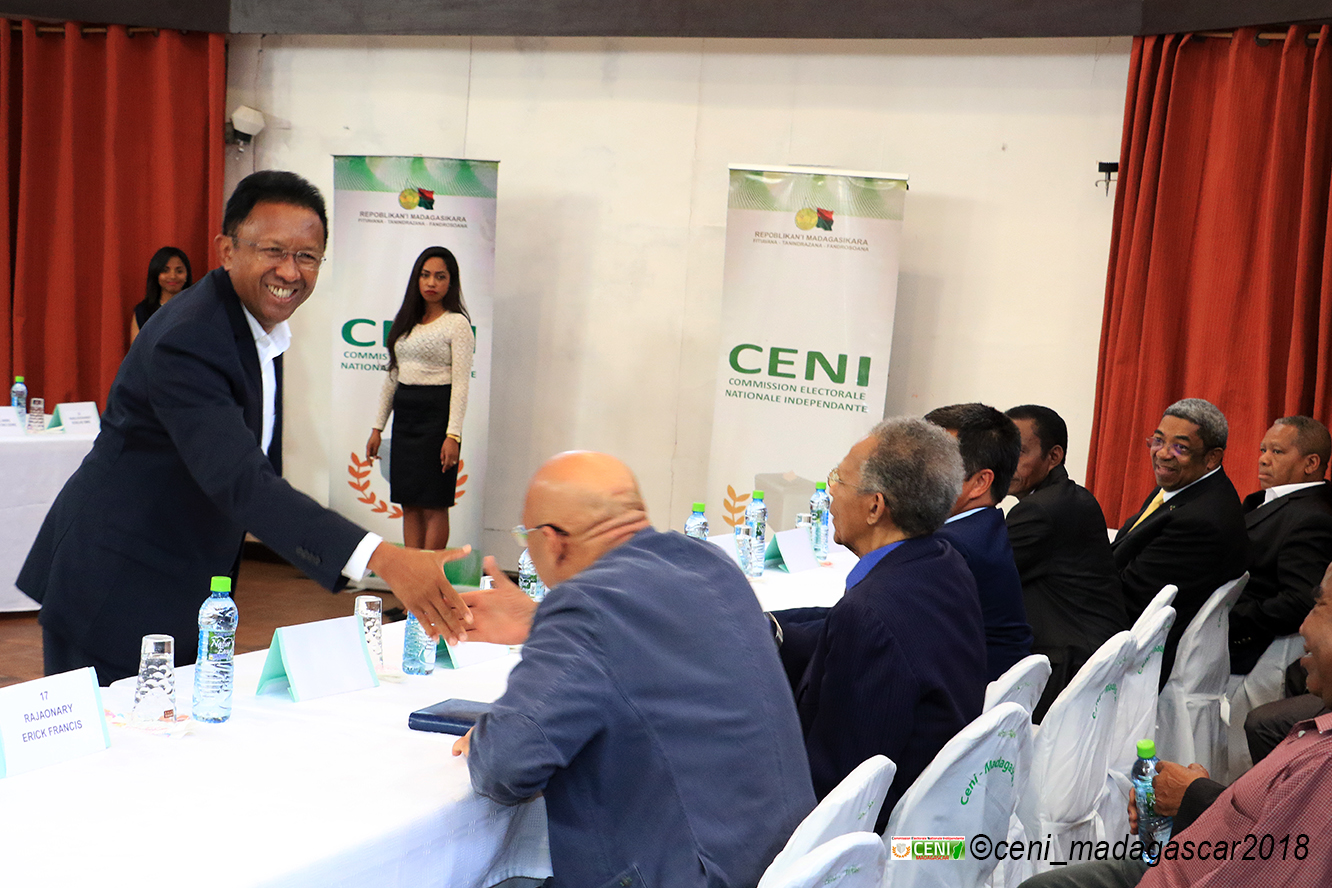 Rencontre entre la CENI et les candidats à l'élection présidentielle 2018